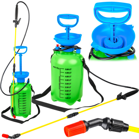 Opryskiwacz ciśnieniowy rozpylacz ogrodowy ręczny 5l sprayer długa lanca FALON-TECH