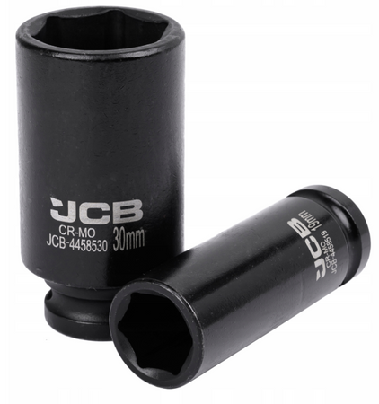 Zestaw nasadki udarowe głębokie do klucz pneumatyczne 1/2" 10-36mm 16el JCB