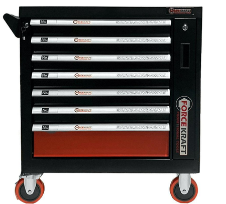 Szafka warsztatowa wózek narzędziowy z wyposażeniem klucze nasadowe 274 el. FORCEKRAFT