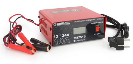 Prostownik mikroprocesorowy samochodowy do ładowania akumulatora 12 / 24v 10a MAR-POL