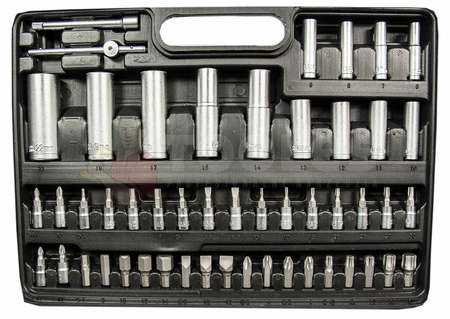 Zestaw Klucze Nasadowe 108el + Bity Torx 40el + Płasko-oczkowe 12el