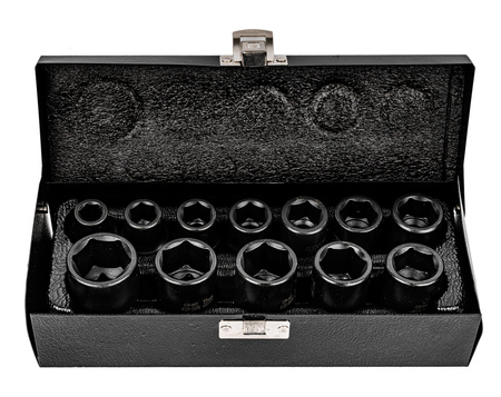 Nasadki udarowe klucze nasadowe krótkie 1/2" 10-24 mm zestaw 12el PARTNER