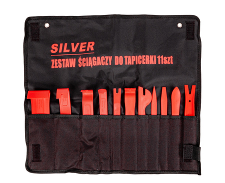 Ściągacze do tapicerki 11 el (zestaw ściągaczy) SILVER