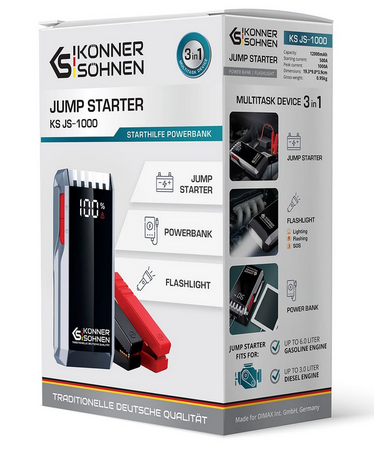 Urządzenie rozruchowe KS JS-1000 Jump Starter 12000mAh Könner & Söhnen KS