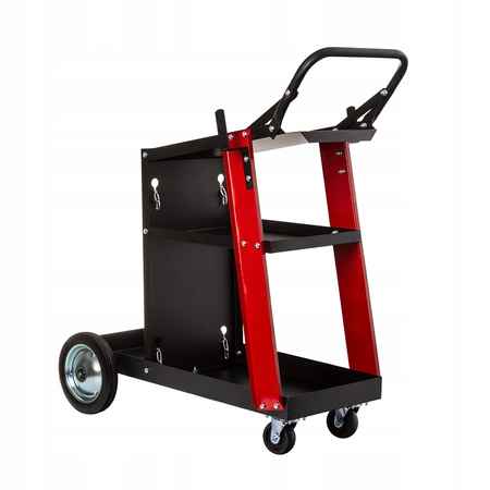 Wózek spawalniczy na kołach 3 półki 60kg do przewozu spawarki butli migomat MAR-POL