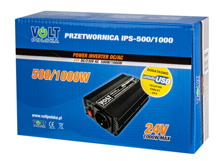 Przetwornica napięcia prądu IPS-1000 (24V/230V/1000W) VOLT POLSKA