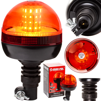 Lampa LED światło ostrzegawcze kogut magnes do samochodu lawety 12-24V 8W MAR-POL