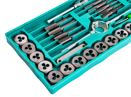 Zestaw narzynki gwintowniki kalibrowniki 40 sztuk FALON-TECH