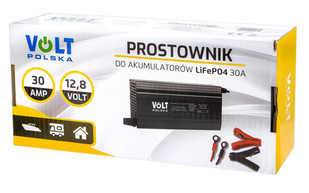 Prostownik ładowarka do ładowania akumulatora litowego LiFePo4 12V 30A 12.8V 14.6V VOLT POLSKA