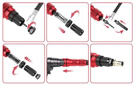 Nitownica adapter na wkrętarkę do nitonakrętek M3-M10 wkrętaki zakrętarka FALON-TECH