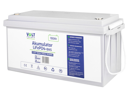Akumulator LiFePo4 150Ah 100A 12V BMS VOLT POLSKA