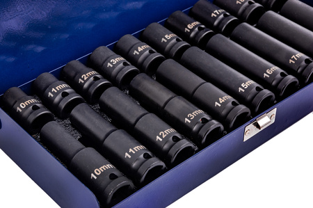 Nasadki udarowe Krótkie Zestaw 1/2 10-19 mm 20 sztuk FALON-TECH