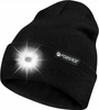 Czapka zimowa uniwersalna z latarką czołówka led usb FORSAGE
