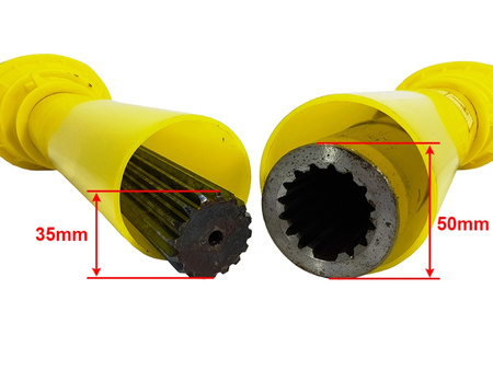 Wałek przekaźnika mocy do ciągnika frezowany 75 cm MAR-POL
