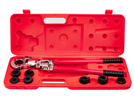 Zaciskarka Prasa Praska Hydrauliczna do rur PEX AL 8 matryc głowic SILVER