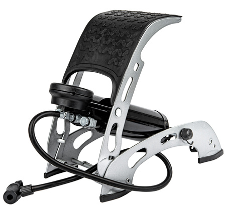 Pompka nożna dwutłokowa z manometrem + adaptery MAR-POL