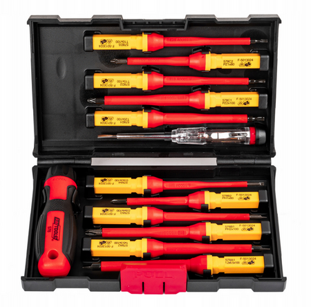 Zestaw wkrętaki izolowane śrubokręty dla elektryka solidne 1000v 13el AW TOOLS