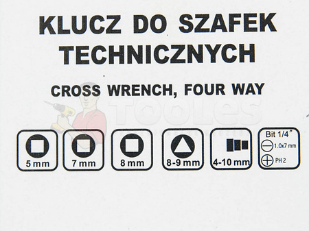Klucz do szafek technicznych sterowniczych SILVER