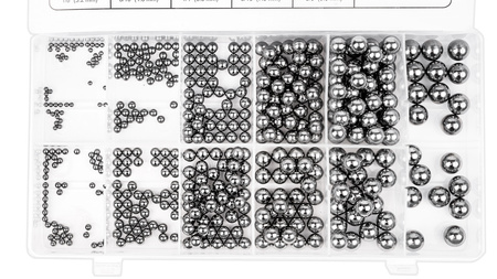 Kulki łożyskowe stalowe zestaw 470 el 11 rozmiarów kulka łożysko FALON-TECH