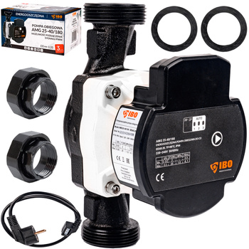 Pompa cyrkulacyjna do instalacji C.O. ze śrubunkami AMG 25-40/180 IBO