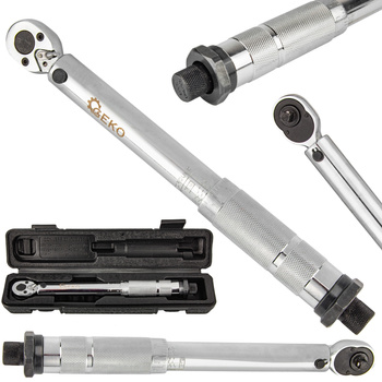 Klucz dynamometryczny 1/4" 280 mm 5-25 Nm GEKO PROFI