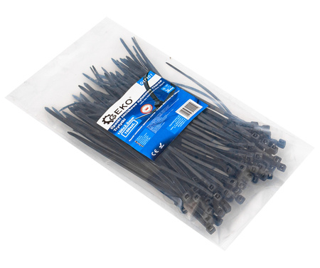 Opaski zaciskowe kablowe 100x2,5mm czarne 100el GEKO