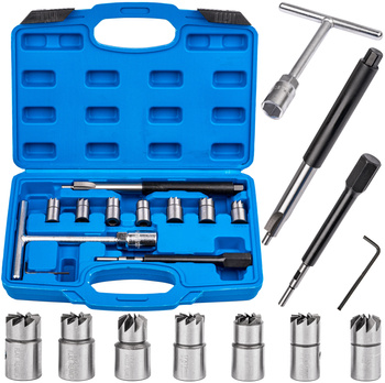 Frezy do gniazd wtryskiwaczy 15-17-19 mm 7 elementów GEKO