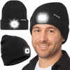 Czapka zimowa uniwersalna z latarką czołówka led usb FORSAGE