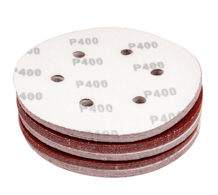 Papier ścierny na rzep krążek dysk z dziurami 150mm P400 50szt SILVER