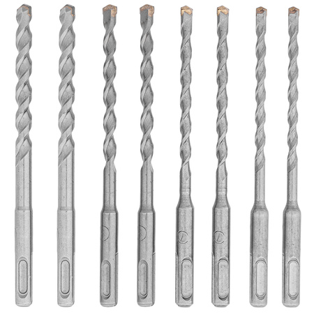 Wiertła do betonu cegieł sds plus zestaw wierteł 8szt 6/7/8/10 mm FALON-TECH
