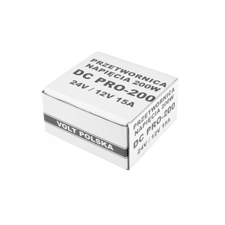 Reduktor napięcia samochodowy 200W (24v na 12 v) DC-PRO 200 VOLT POLSKA