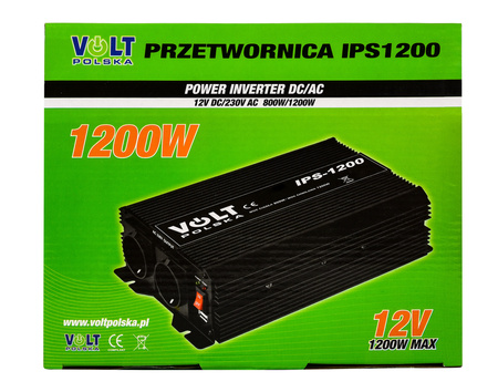 Przetwornica napięcia prądu IPS-1200 (12V/230V/1200W) VOLT POLSKA