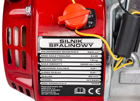 Silnik spalinowy GX160 OHV do zagęszczarki agregatu pompy wałek 19 mm 7 Km MAR-POL