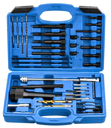 Zestaw do demontażu wyciągania wykręcania urwanych świec żarowych żarników 38el FALON-TECH