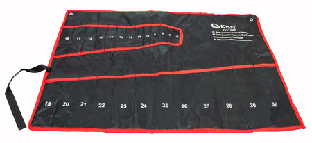 Pokrowiec na klucze płasko-oczkowe Płachta 25el. 6-32mm GEKO