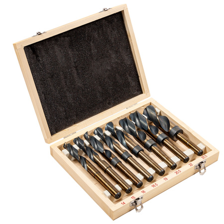 Wiertła NWKa HSS kobaltowe do metalu drewna 8 el FALON-TECH