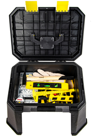 Zestaw narzędziowy 1200 elementów + stołek udźwig 150 kg WMC