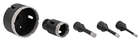 Otwornice diamentowe 6-68 mm (otwornica do gresu) zestaw 6 el + metalowa walizka FALON-TECH