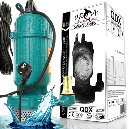 Pompa zatapialna do brudnej wody ścieków czystej QDX 550w + wąż 1" 20m MAR-POL