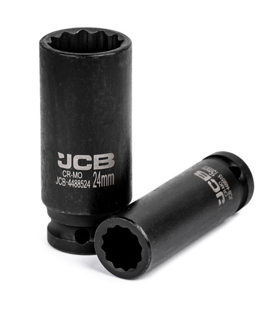 Zestaw nasadki udarowe głębokie do klucz pneumatyczne 1/2" 10-24mm 10el JCB