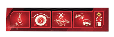 Podnośnik lewarek trapezowy do wymiany kół 2T 2000kg FORCEKRAFT