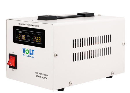 Stabilizator napięcia AVR PRO 1000 VA SERVO 3% do agregat VOLT POLSKA