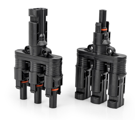 Złącze szeregowe konektor MC4 czwórnik (+) (-) VOLT POLSKA