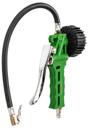 Pistolet do pompowania kół opon z manometrem manometr pompka wąż 16 bar ROCKFORCE