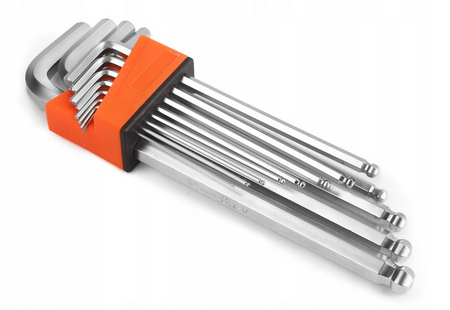 Zestaw klucze imbusowe imbusy 1,5-14mm crv 12el długie z kulką profesjonalne MAR-POL