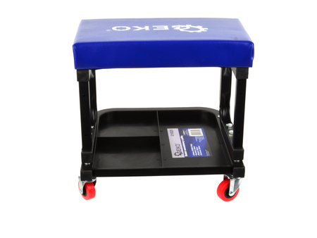 Stołek warsztatowy z półką taboret siedzisko krzesło półka GEKO