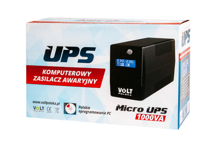 Zasilacz Awaryjny UPS Micro 800 (800VA/480W/9Ah) LCD VOLT POLSKA