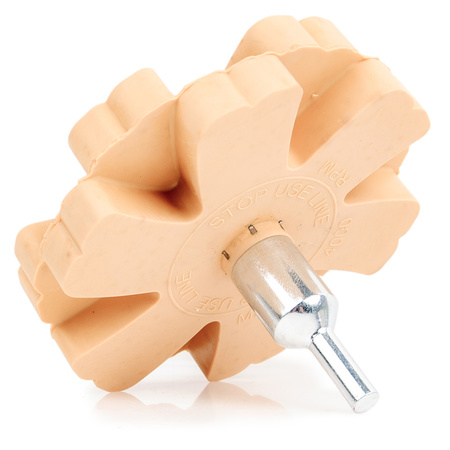 Krążek gumowy do usuwania kleju naklejek felg adapter na wiertarkę karbowana FALON-TECH