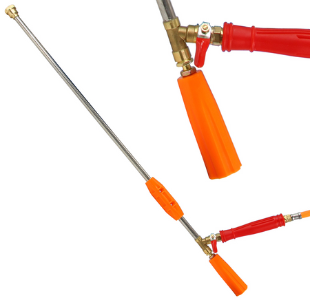 Spalinowy opryskiwacz wózkowy ze zwijaczem węża 50L DEMON