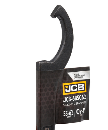 Klucz hakowy z noskiem pazurem nastawny do nakrętek 55-62 mm JCB